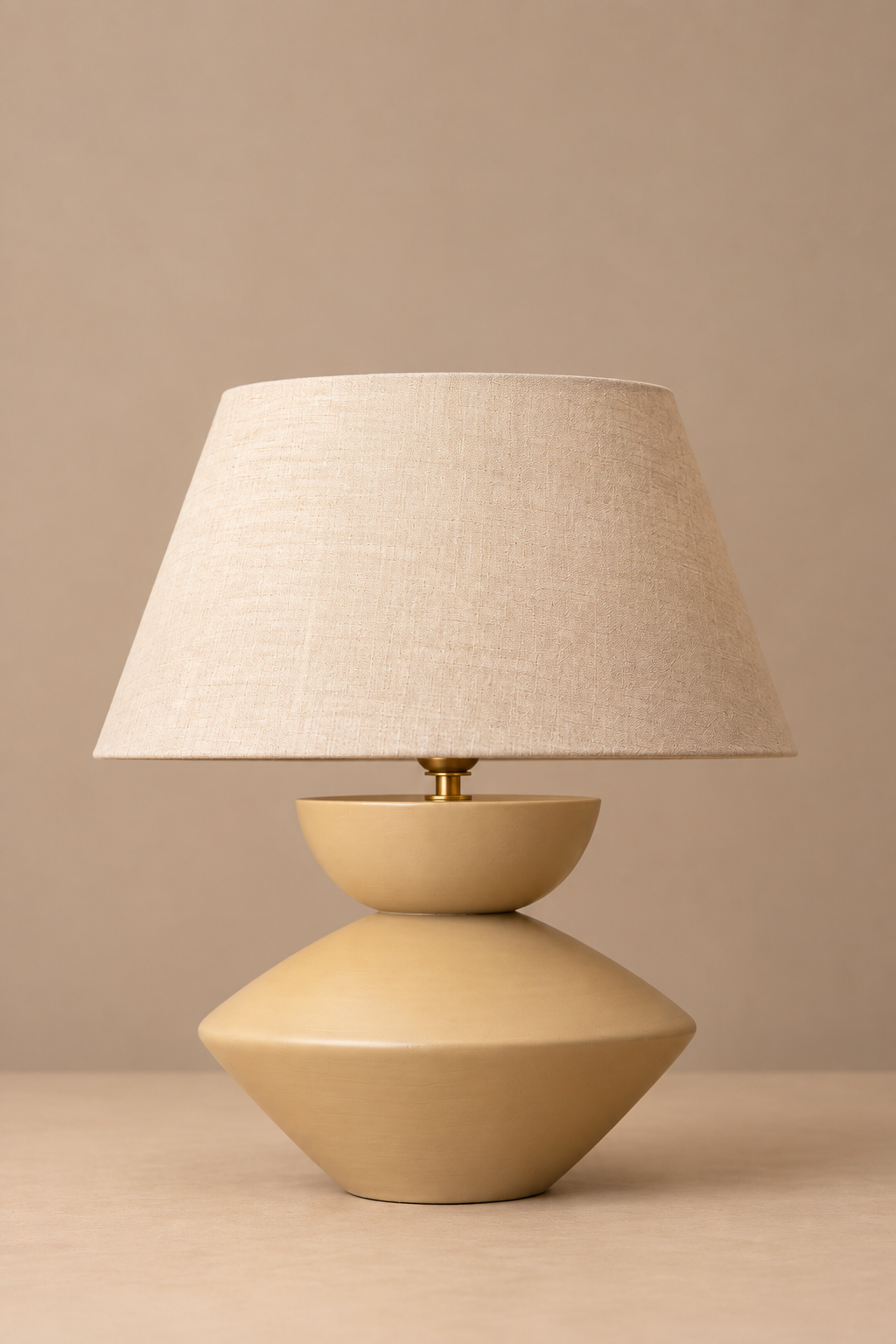 Droid Lamp Sand - Tapered Linen Shade